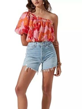 ASTR the Label  Atlanta Top in Pink Red Multi Floral